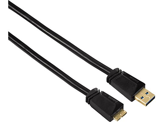 HAMA 125235 CABLE USB3 A/MIC-B 0.75M - USB-Kabel, 0.75 m, 5120 Mbit/s, Schwarz