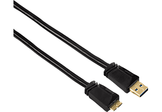 HAMA 125236 CABLE USB3 A/MIC-B 1.8M - Micro-USB-3.0-Kabel, 1.8 m, 5120 Mbit/s, Schwarz