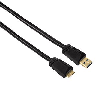 HAMA 125236 CABLE USB3 A/MIC-B 1.8M - Micro-USB-3.0-Kabel, 1.8 m, 5120 Mbit/s, Schwarz