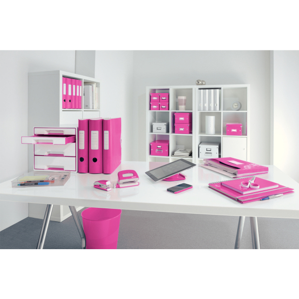 LEITZ 1106-00-23 Qualitäts-Ordner 180° Active Wow breit Qualitäts-Ordner Pink metallic