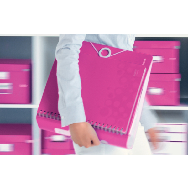 LEITZ 1106-00-23 Qualitäts-Ordner 180° Active Wow breit Qualitäts-Ordner Pink metallic