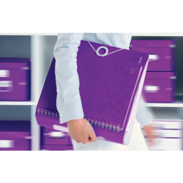 LEITZ 1106-00-62 Qualitäts-Ordner 180° Active Wow breit Qualitäts-Ordner Violett Metallic