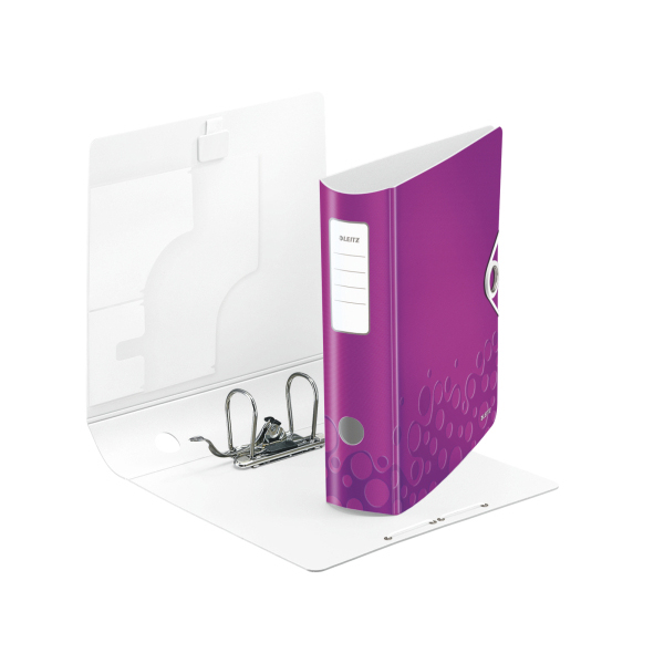 LEITZ 1106-00-62 Qualitäts-Ordner 180° Active Wow breit Qualitäts-Ordner Violett Metallic