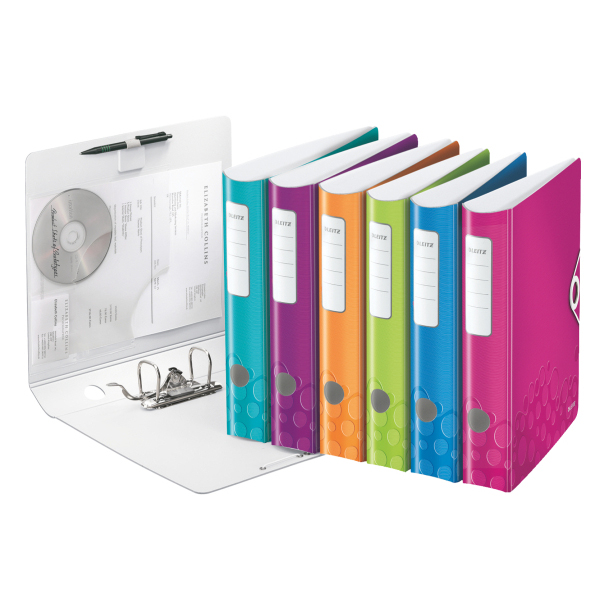 LEITZ 1107-00-44 Qualitäts-Ordner 180° Active Wow schmal Qualitäts-Ordner Orange metallic