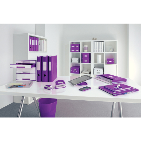 LEITZ 1106-00-62 Qualitäts-Ordner 180° Active Wow breit Qualitäts-Ordner Violett Metallic