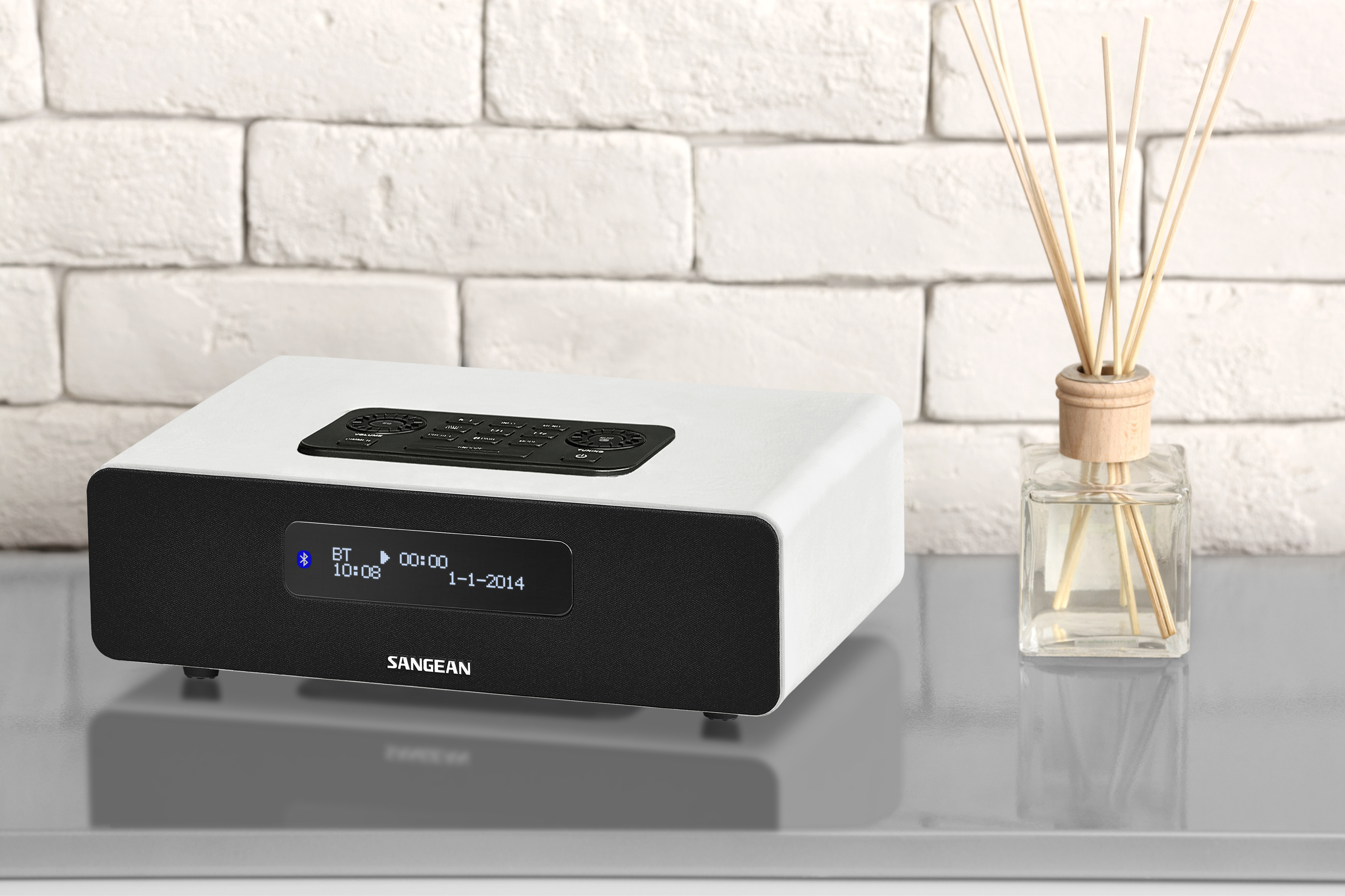 SANGEAN DDR-36 Radio (2 Kanäle, 5 Watt pro Kanal, Weiß)