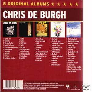 Chris De Burgh Albumcover mit mehreren Albumcovern und Text.