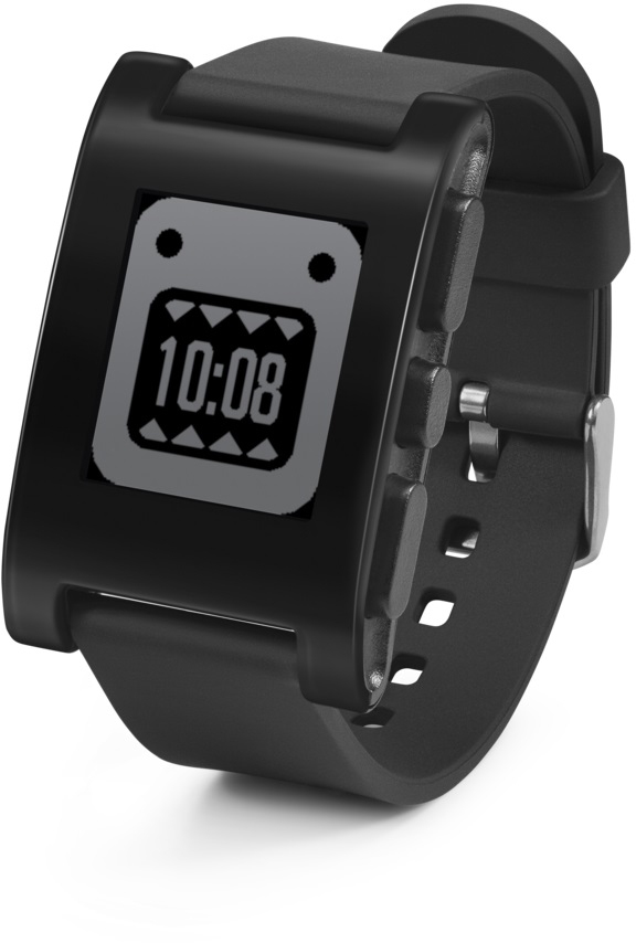 PEBBLE Smart Watch Smart Watch Gummi, Silikon, Schwarz