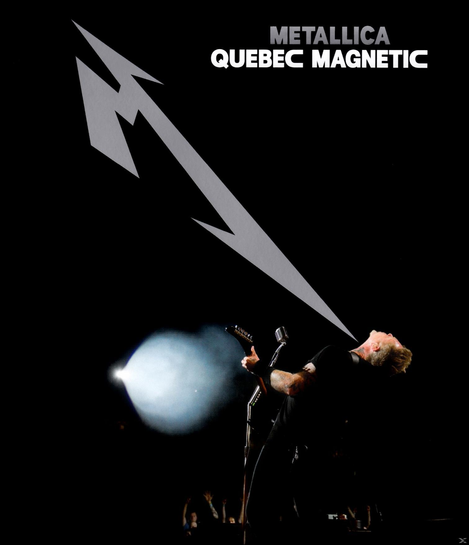 Metallica-Albumcover. Ein Mann singt und spielt Gitarre mit einem großen Metallpfeil.