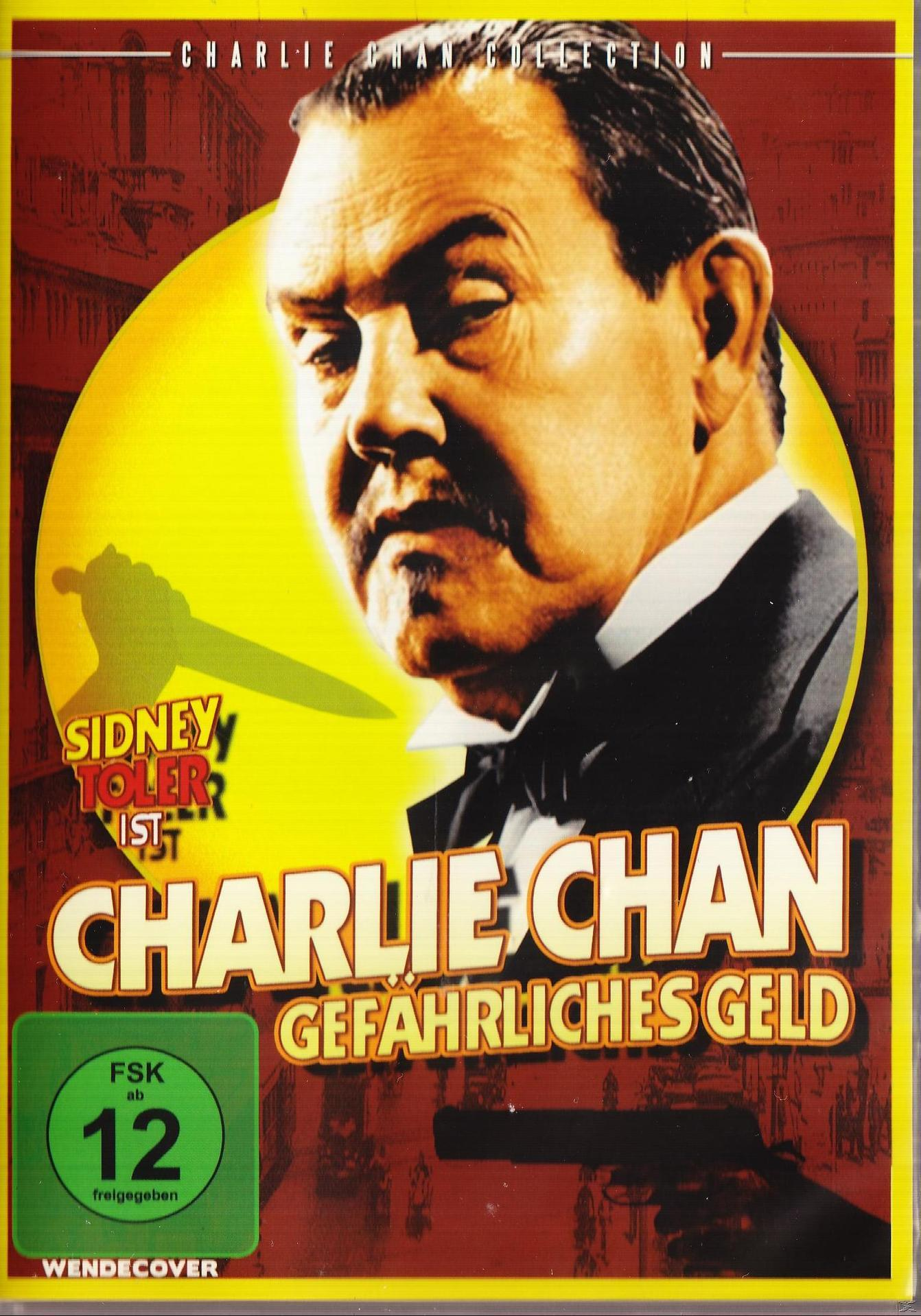 DVD-Cover des Films 'Charlie Chan'. Mann im Anzug mit gelbem Hintergrund.