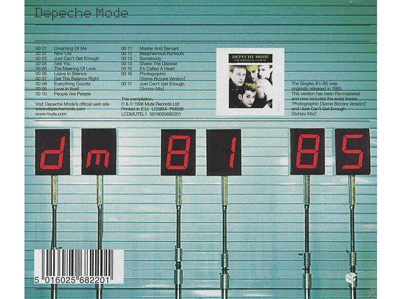Thumbnail - Depeche Mode - The Singles 81-85 (CD)