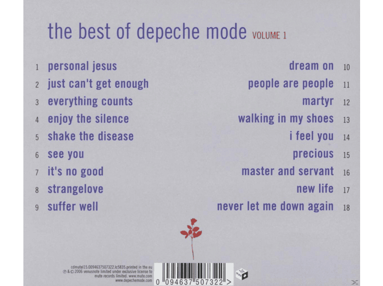 Depeche Mode The Best Of Depeche Mode Vol 1 Cd