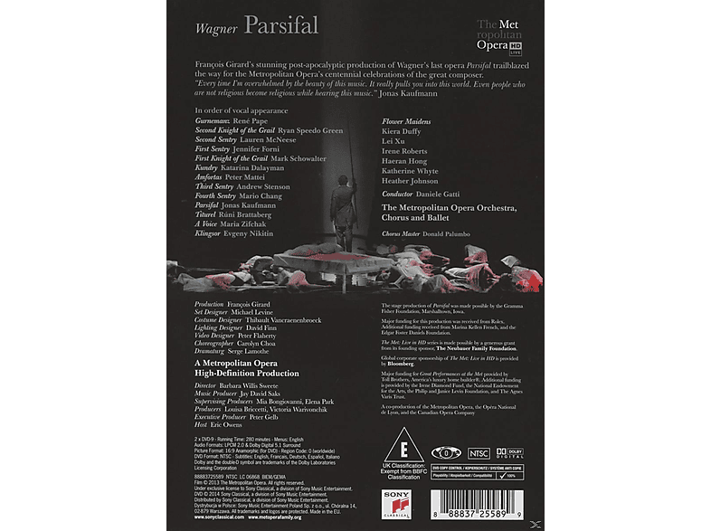 Thumbnail - VARIOUS, The Metropolitan Opera Orchestra, Chorus and Ballet - Parsifal (Metropolitan Opera) (DVD)