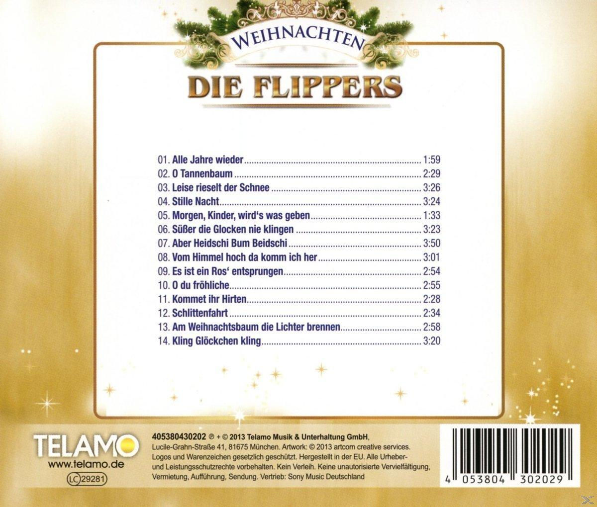 CD-Cover mit Weihnachtsthema. Text auf Deutsch, eine Liste von Liedern. Der Hintergrund ist ein sternförmiges Design.