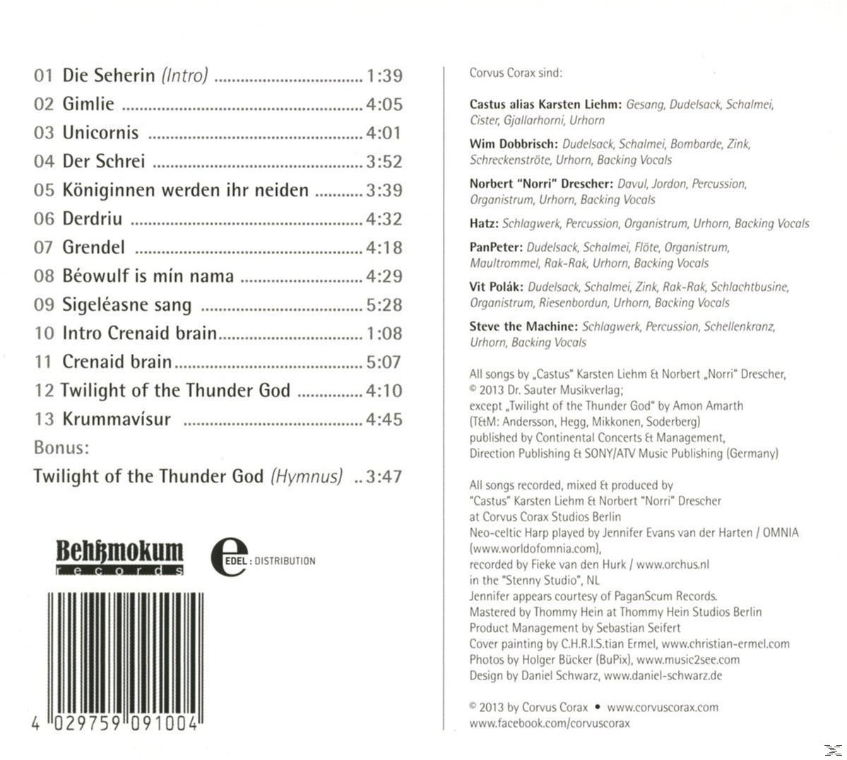 CD-Rückseite mit Titelliste und Text auf hellbraunem Hintergrund.