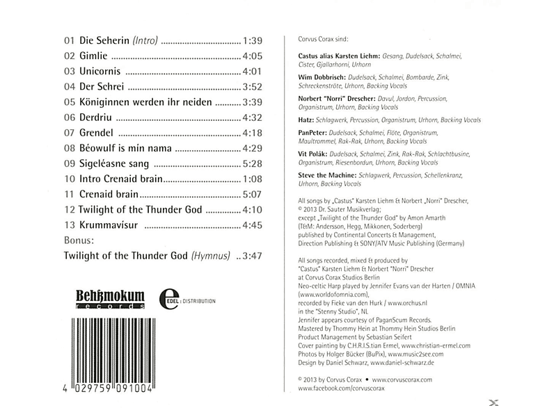 Thumbnail - Corvus Corax - Gimlie (CD)