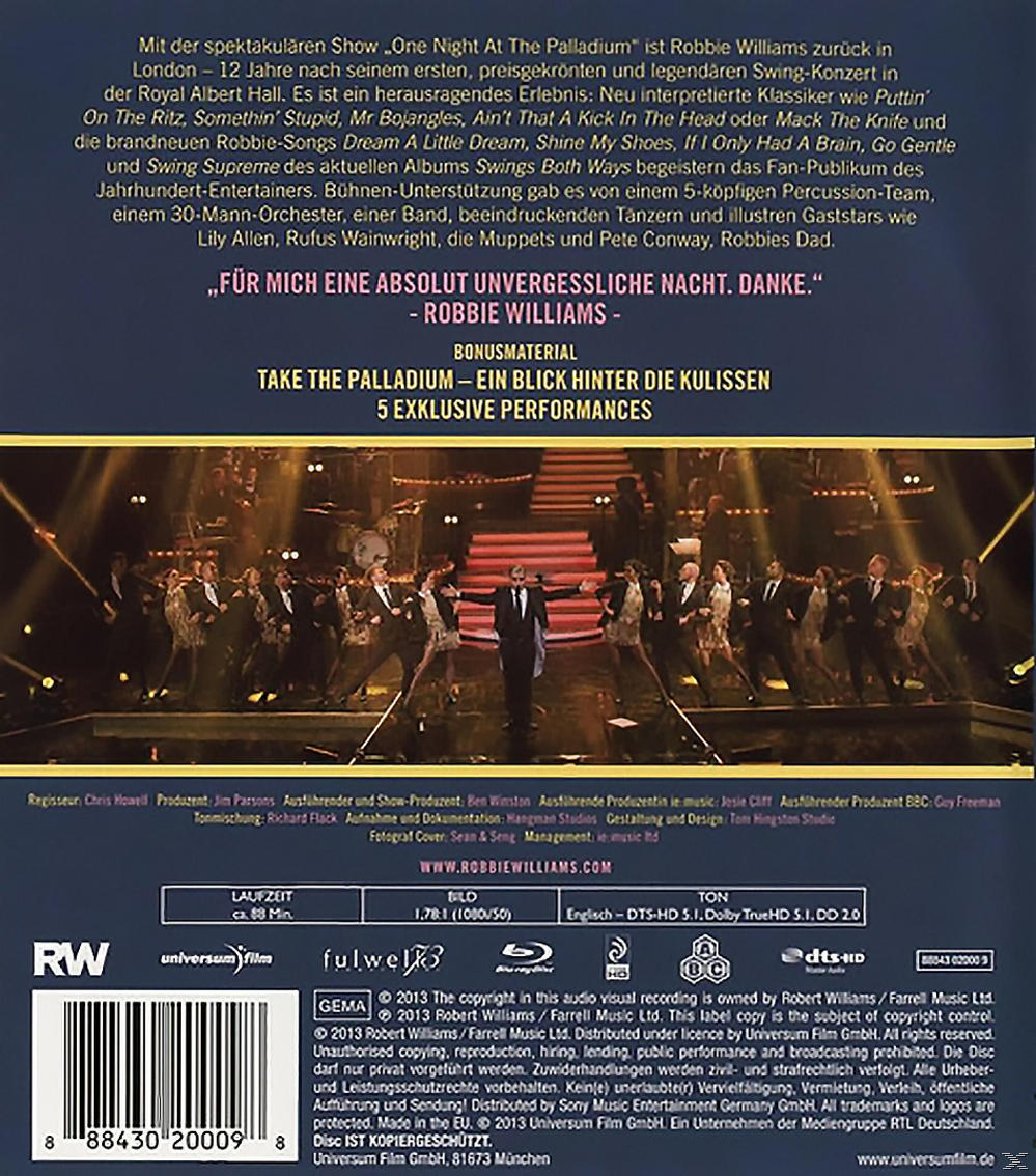 Robbie Williams - One Night at the Palladium  - (Blu-ray)