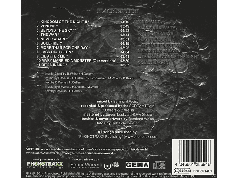 Thumbnail - Axxis - Kingdom Of The Night 2 Black Edition (CD)