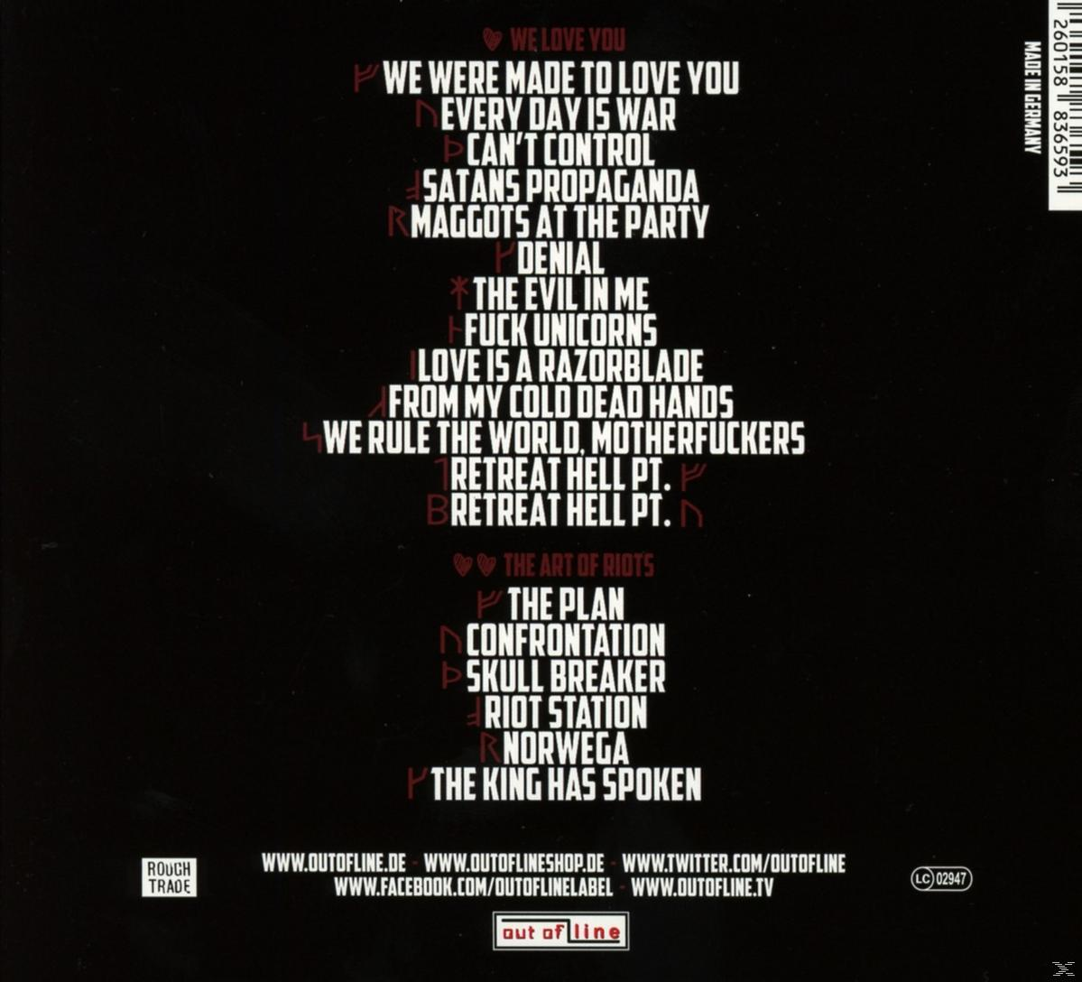 Albumcover mit Text in Weiß auf schwarzem Hintergrund.
