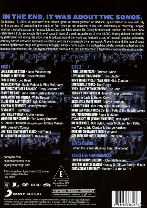 Bob Dylan, VARIOUS Anniversary Edition) - (DVD) - Concert 30th Celebration (Deluxe