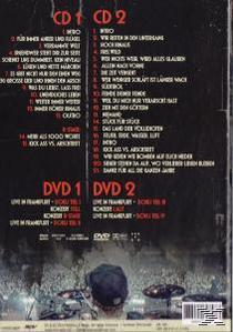 DVD-Rückseite mit deutschem Text. Enthält Titellisten und Konzertinformationen.