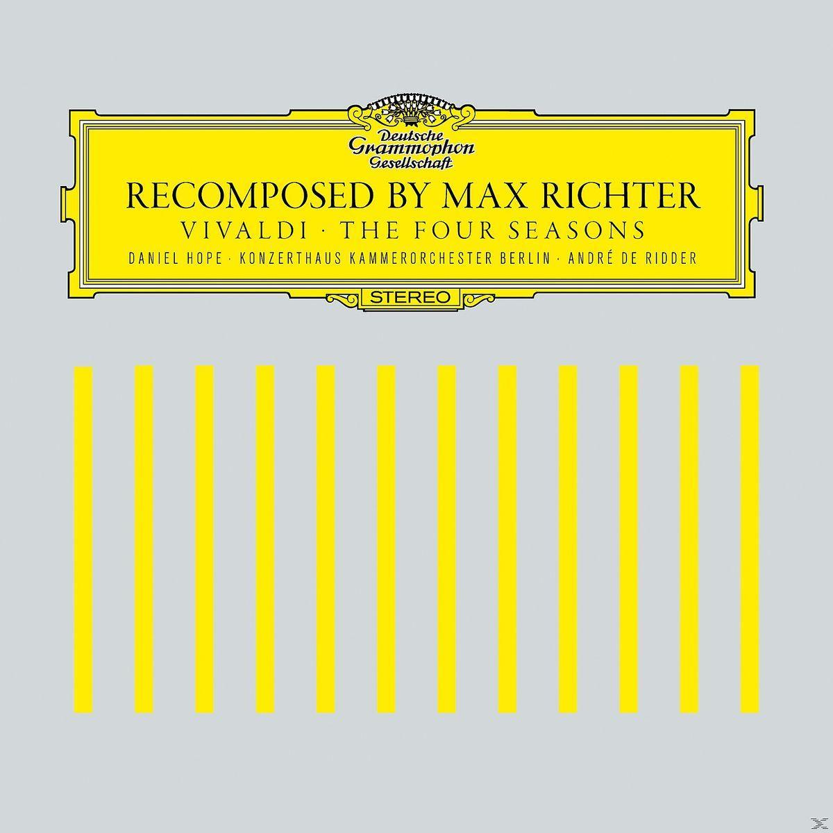 Albumcover. Gelb und grau. Titel: Recomposed by Max Richter. Vivaldi Die vier Jahreszeiten. Deutsche Grammophon.