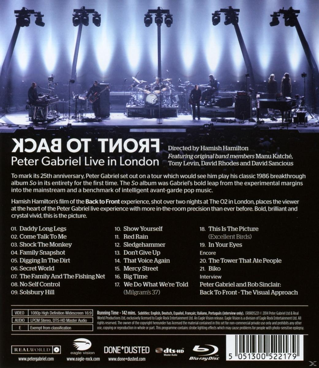 Peter Gabriel - Back To Front-Live In London  - (Blu-ray)