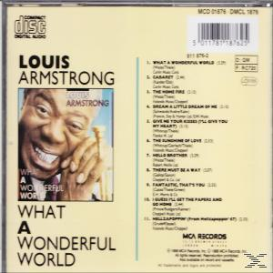 Albumcover mit Louis Armstrongs Bild und Titelliste.