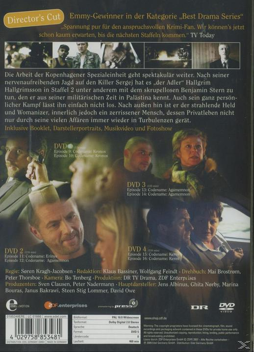 DVD-Cover für eine Fernsehserie. Mit mehreren Schauspielern und Text auf Deutsch. Schauspielerbilder.