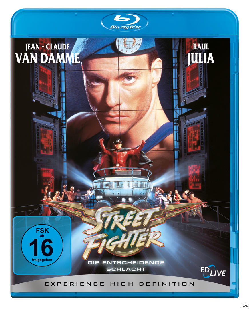 Street Fighter Blu-ray-Cover. Jean-Claude Van Damme ist zu sehen.