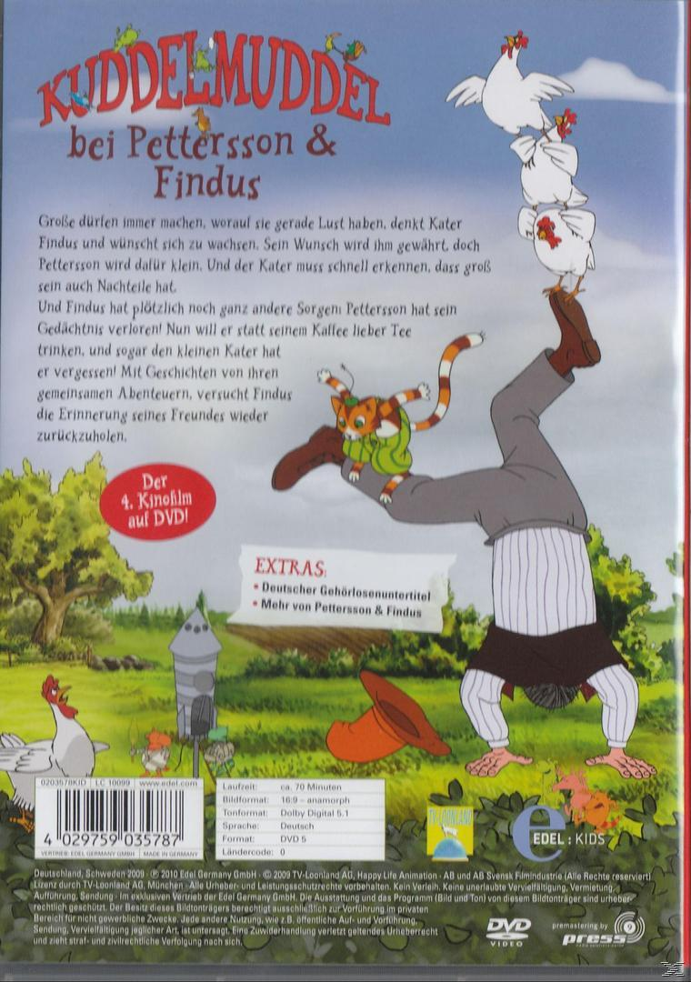 DVD-Rückseite. Cartoon eines Mannes, der kopfüber mit Hühnern auf ihm steht.