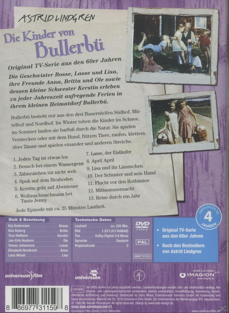 DVD-Rückseite mit Szenen aus einer Fernsehserie. Text auf Deutsch.