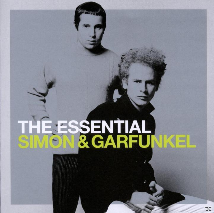 Albumcover zeigt zwei Männer vor grauem Hintergrund. Text: 'The Essential Simon & Garfunkel'.