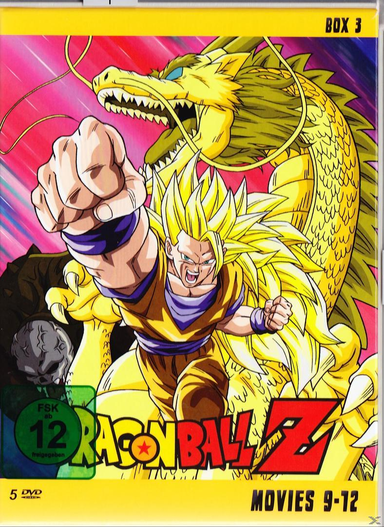 Zeichentrickfilmcover. Eine Person steht in der Mitte, goldener Drache. Der Titel ist Dragon Ball Z.