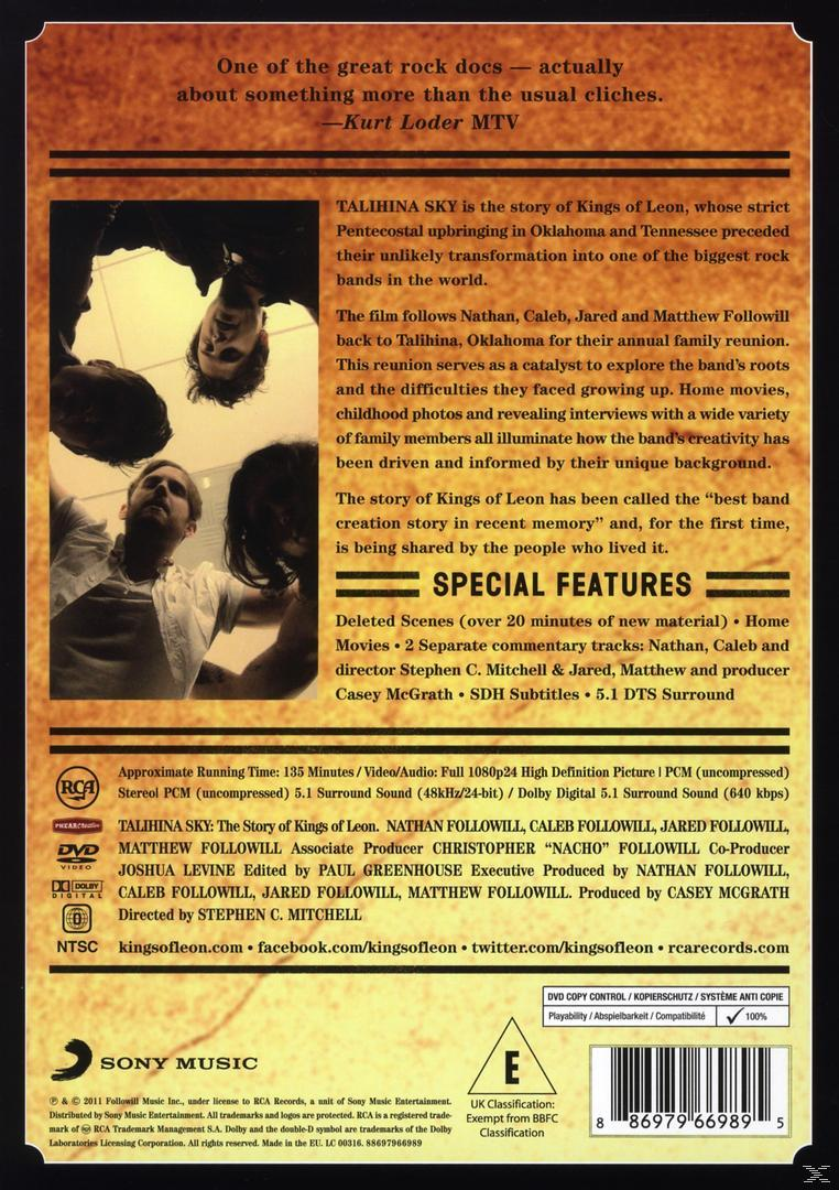 Kings Of Leon - TALIHINA SKY - THE STORY OF KINGS OF LEON  - (DVD)