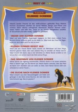 DVD-Cover eines Zeichentrickfilms mit einem Pferd und Text auf Deutsch. Hellblauer und weißer Hintergrund.