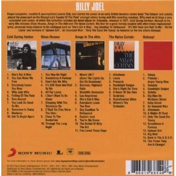 CD-Rückseite mit mehreren Albumcovern von Billy Joel.