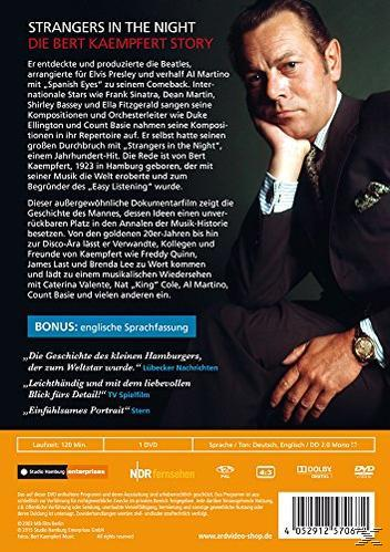 DVD-Cover. Mann im Anzug, Text: 'Strangers in the night - The Bert Kaempfert Story'.