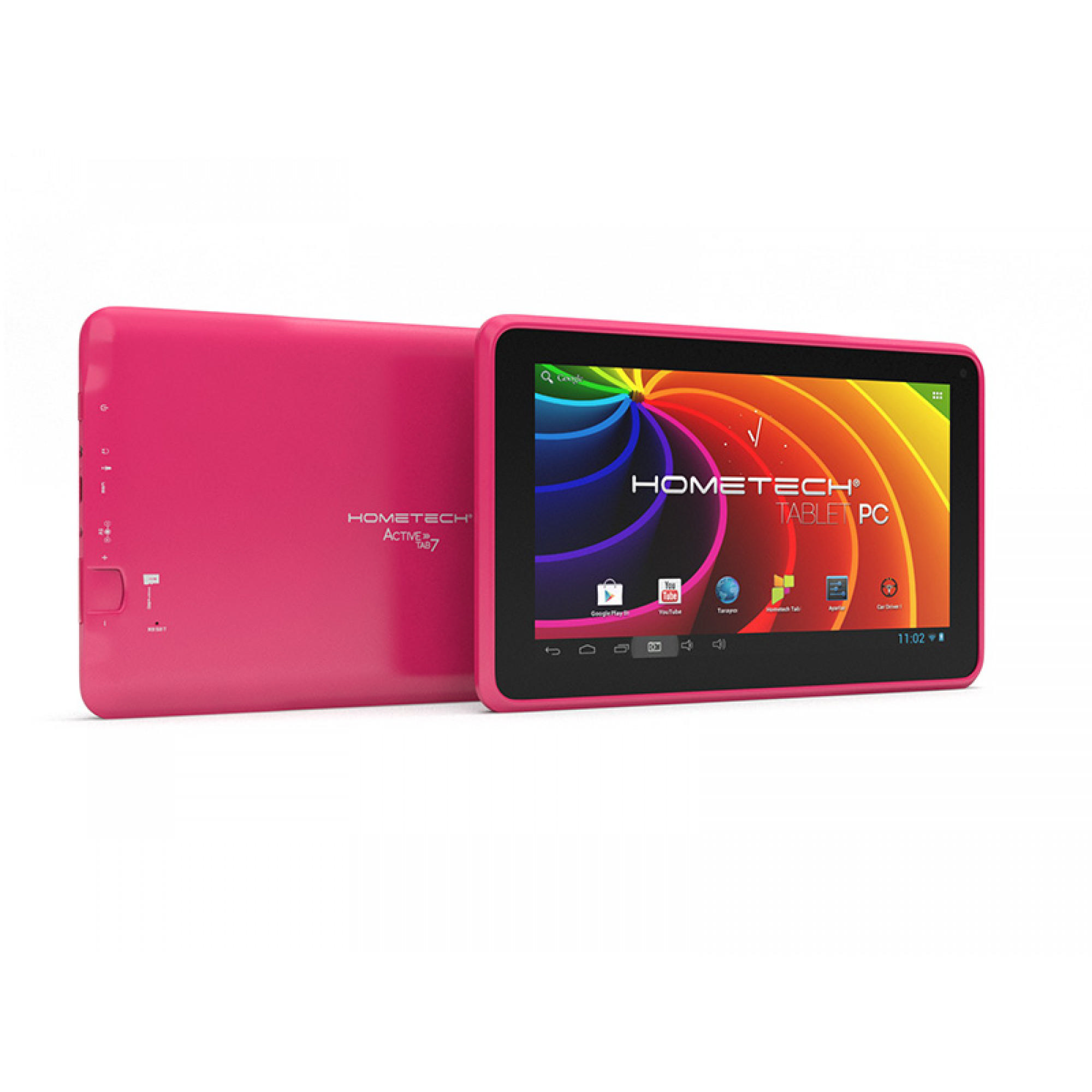 HOMETECH Active Tab RK3026 7 inç Dual Core 512 MB 4GB Android 4.1 Jelly Bean Tablet PC Pembe