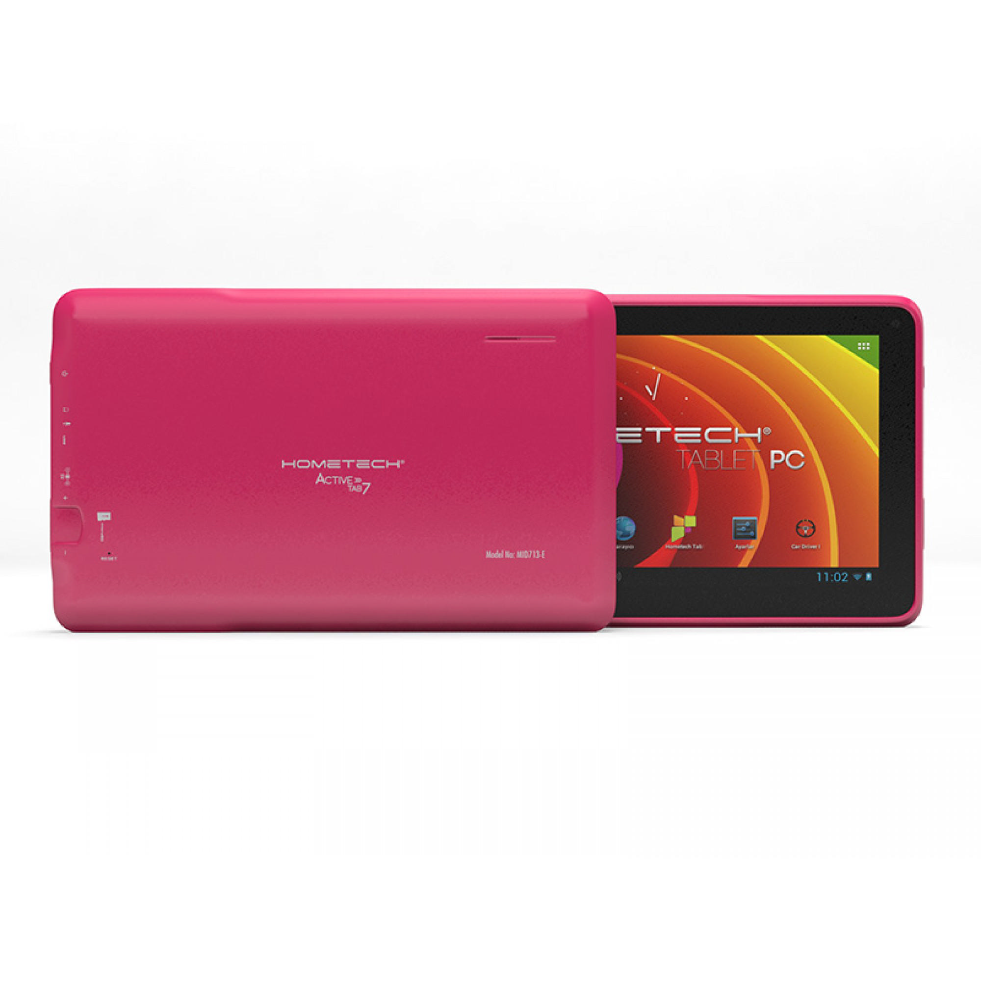 HOMETECH Active Tab RK3026 7 inç Dual Core 512 MB 4GB Android 4.1 Jelly Bean Tablet PC Pembe