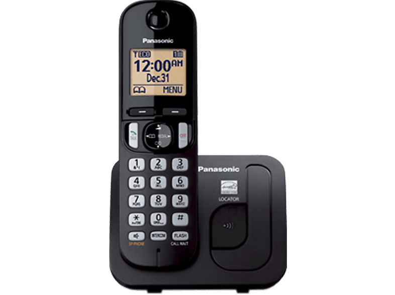 PANASONIC KX-TGC210PDB fekete dect telefon