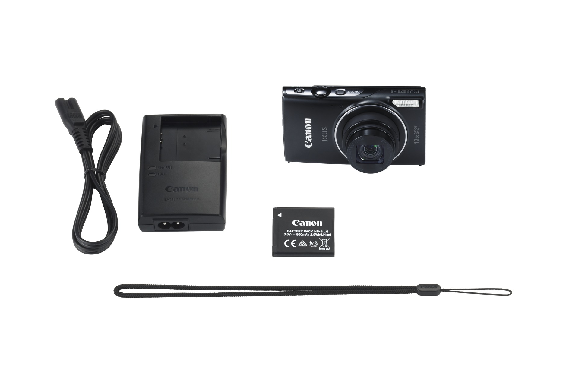 CANON IXUS275 HS Kompaktkamera Schwarz, 12x opt. Zoom, LCD (TFT), WLAN
