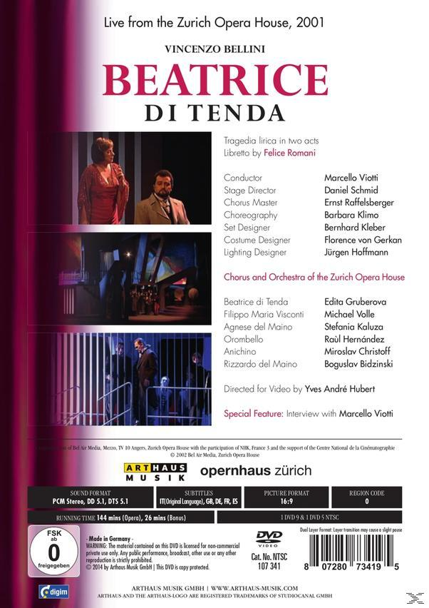 Edita Gruberova, Michael - Zürcher (DVD) Stefania - Zürcher Tenda Di Hernández, Kaluza, Beatrice Opernorchester Volle, Opernchor, Raúl