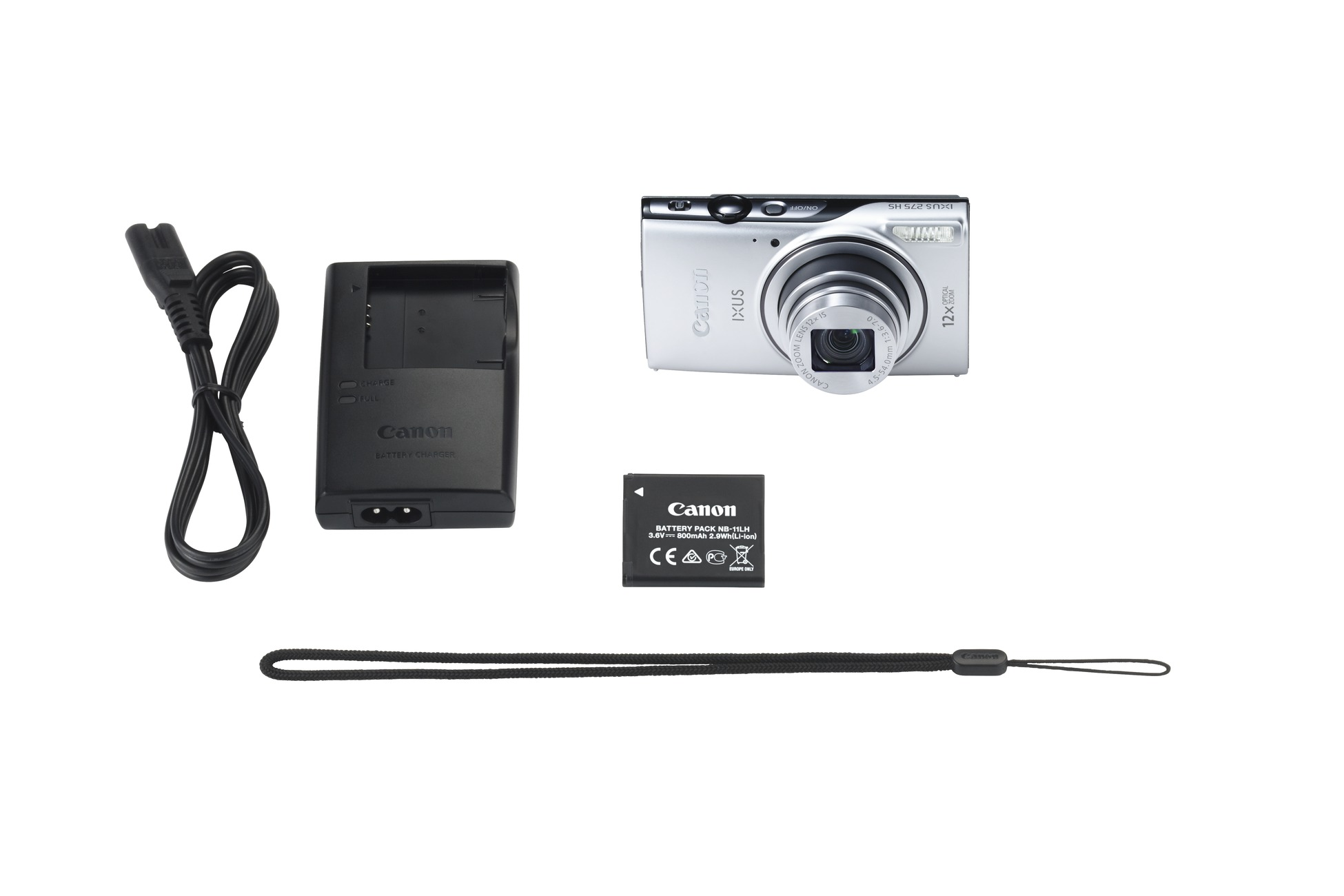 CANON IXUS275 HS Kompaktkamera Silber, 12x opt. Zoom, LCD (TFT), WLAN