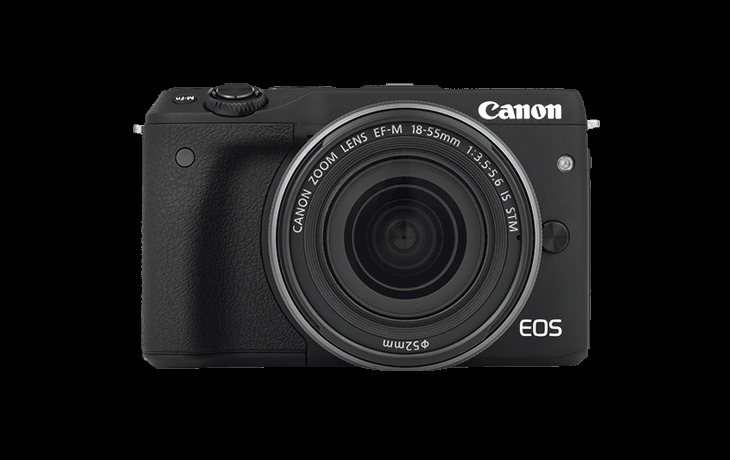 CANON EOS M3 Systemkamera mit Objektiv 18-55 mm, 7,5 cm Display