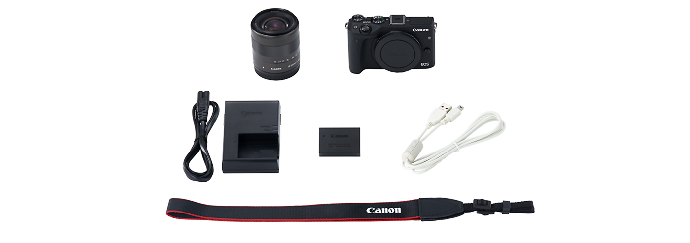 CANON EOS M3 Systemkamera mit Objektiv 18-55 mm, 7,5 cm Display Touchscreen, WLAN