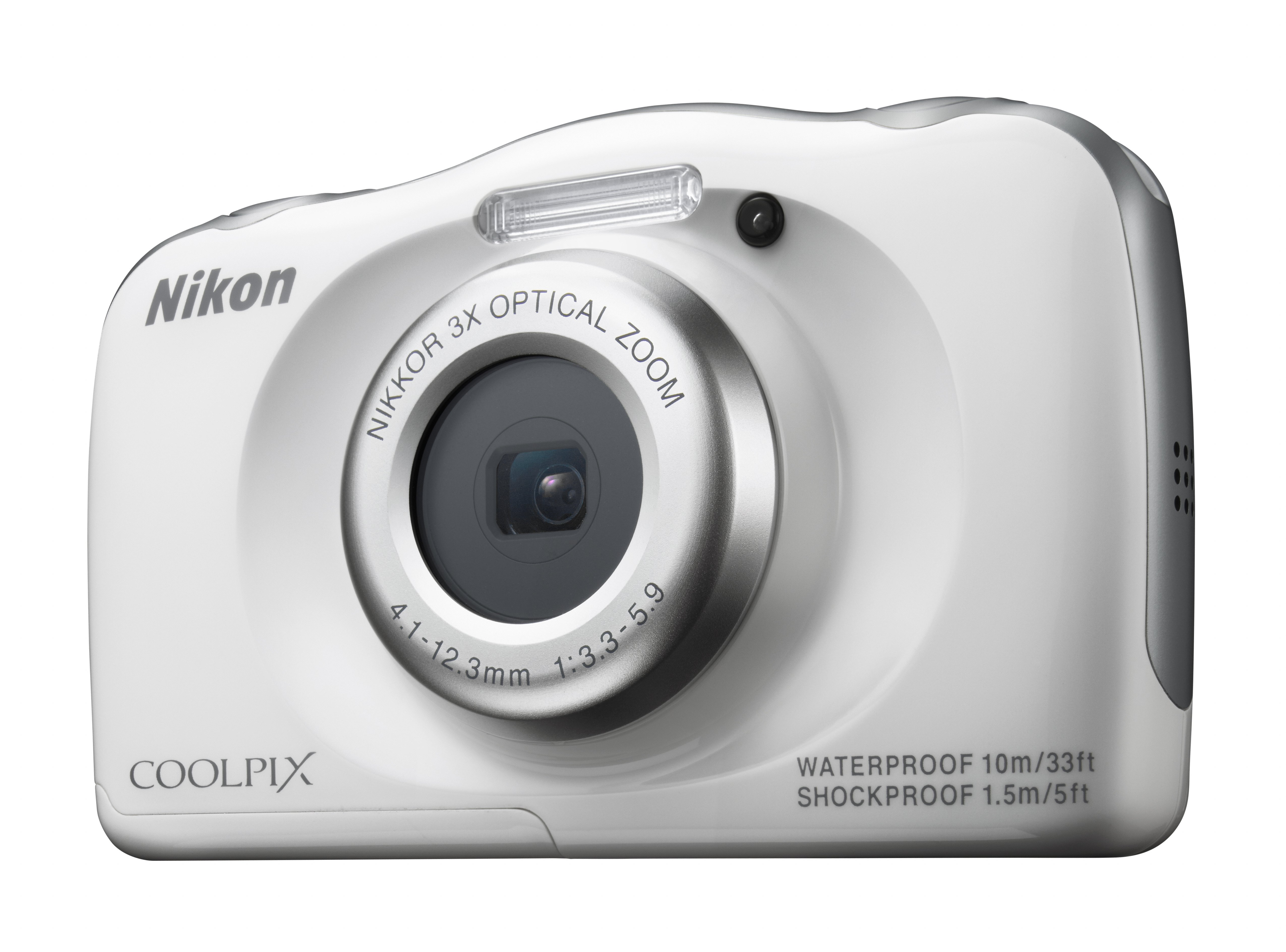 NIKON COOLPIX S33 Kompaktkamera Weiß, 3x opt. Zoom, TFT-LCD