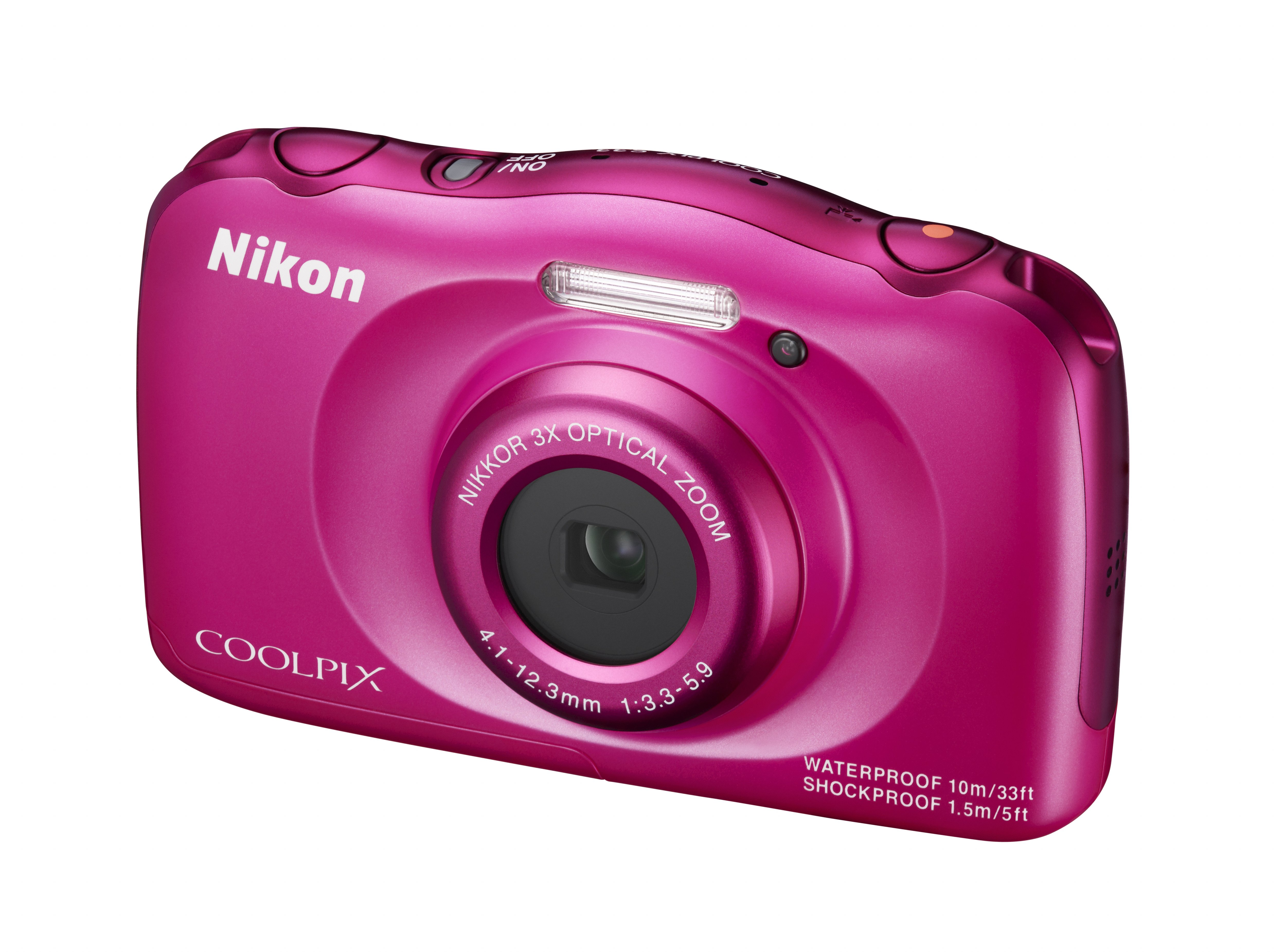 NIKON COOLPIX S33 Kompaktkamera Pink, 3x opt. Zoom, TFT-LCD