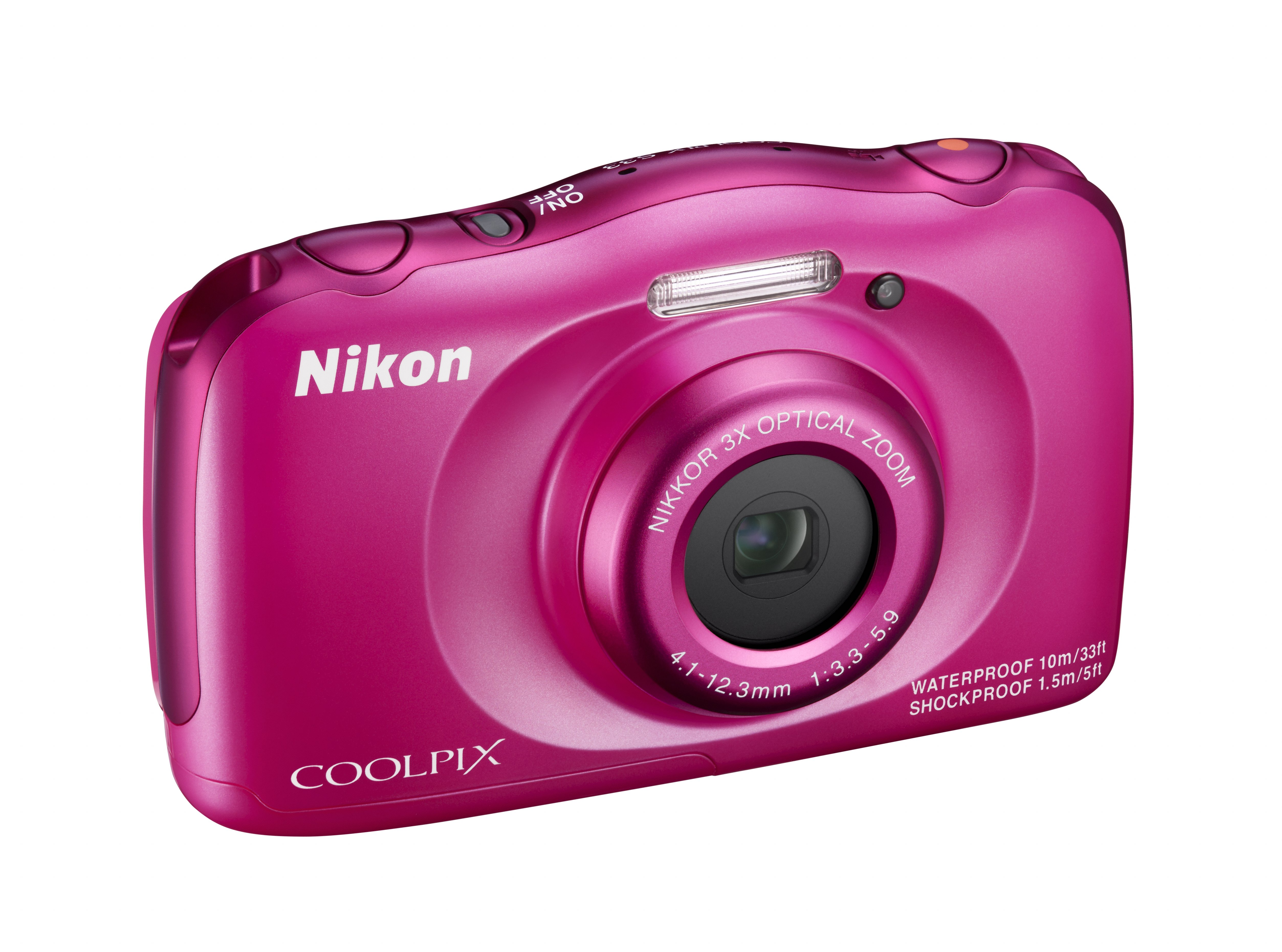 NIKON COOLPIX S33 Kompaktkamera Pink, 3x opt. Zoom, TFT-LCD