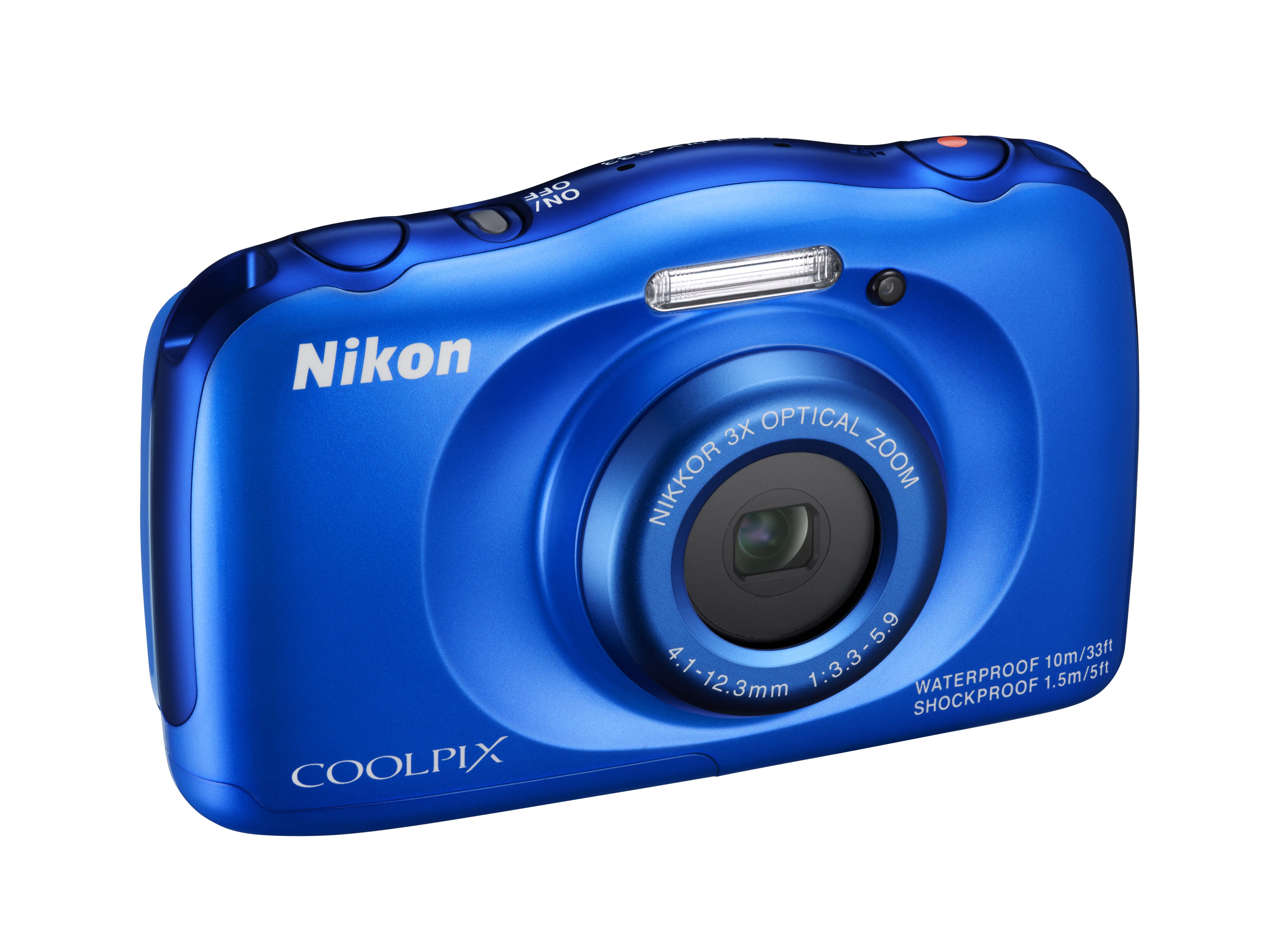 NIKON COOLPIX S33 Kompaktkamera Blau, 3x opt. Zoom, TFT-LCD